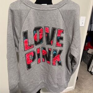 Victoria’s Secret PINK Love Pink Floral Sweatshirt | Medium